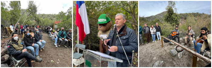 En la inauguración estuvieron presentes la seremi de Agricultura, Nathalie Joignant, el Director Regional de la Corporación Forestal, Rodrigo Illesca, el cónsul de la Embajada de Canadá, Francoise Lavertue, además de la Gerencia de Áreas Protegidas de Conaf, quienes lograron recorrer la ruta poética.